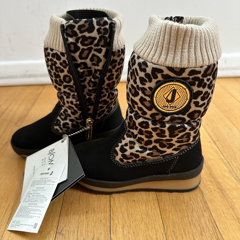 Jog Dog kids leopard print winter boots